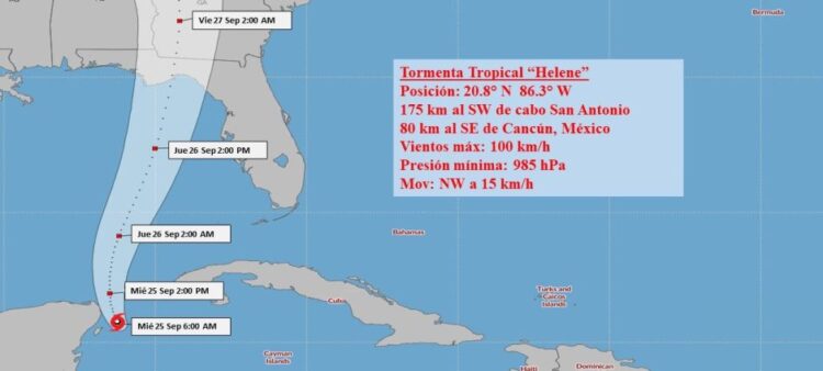 Aviso De Cicl N Tropical No Helene Pr Ximo Al Canal De Yucat N