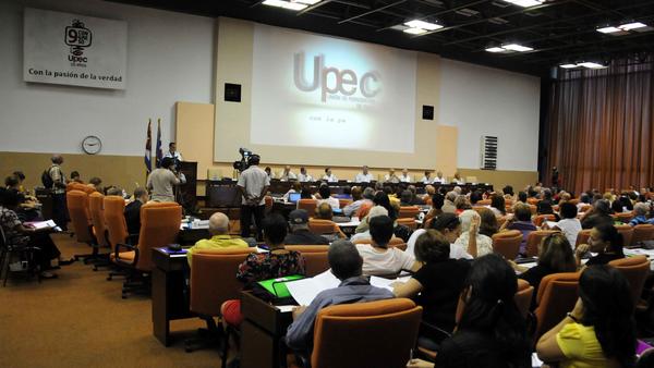 IX Congreso de la Unión de Periodistas de Cuba (UPEC), sesiona en el Palacio de Convenciones, en La Habana. Foto: Marcelino Vázquez