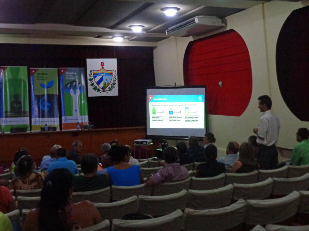 Presentación en la provincia de Pinar del Río el Programa de País 2015-2018, lanzado por el PMA. Foto del autor