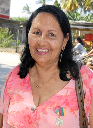 Caridad Torí Ramírez, profesora y dirigente sindical durante más de tres décadas, fue una de las condecoradas con la medalla Jesús Menéndez. Foto: Pastor Batista 