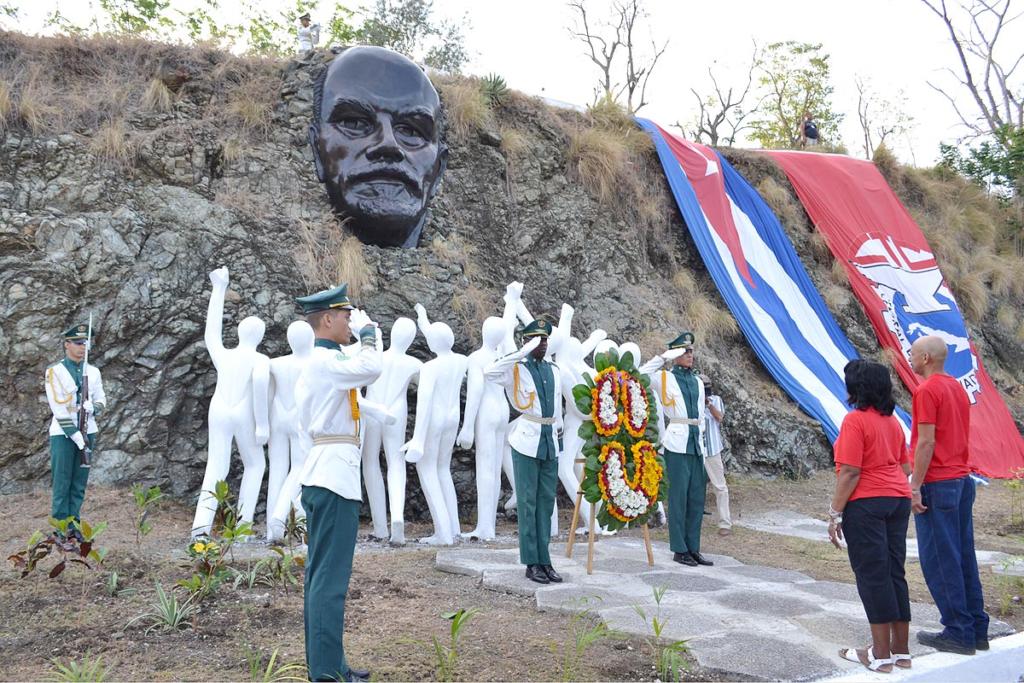 El tradicional acto se celebró en homenaje al líder del proletariado mundial Vladimir Ilich Lenin. Foto: Eddy Martin