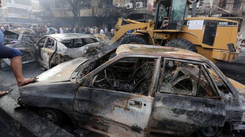 Escena del centro de Bagdad tras el atentado suicida. Foto: Reuters