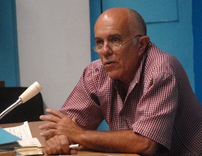 Ricardo Aguiar Castro, director de inversiones y mantenimiento constructivo de la Unión de Ferrocarriles de Cuba. Foto: Agustín Borrego