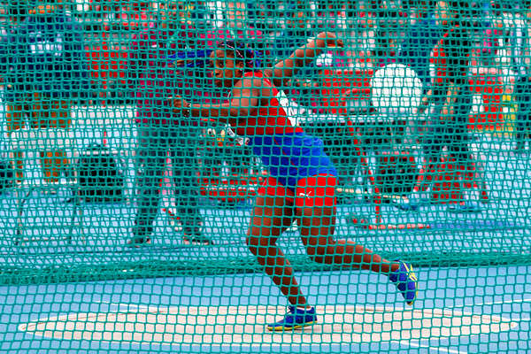 Melany del Pilar Matheus Morejón, oro en el disco femenino durante el atletismo de los III Juegos Olímpicos de la Juventud Buenos Aires 2018 en el Estadio de Atletismo del Parque Olímpico de la Juventud. Foto: Calixto N. Llanes