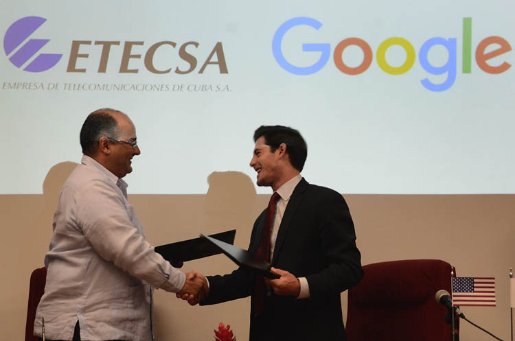 ETECSA firma Memorando de Entendimiento con Google