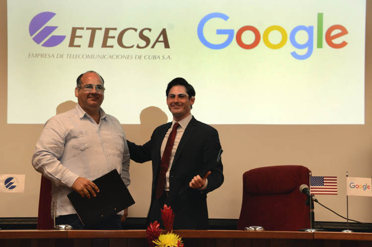 ETECSA firma Memorando de Entendimiento con Google