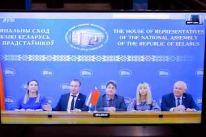 Celebran primer encuentro virtual grupos parlamentarios de amistad de Cuba y Belarús