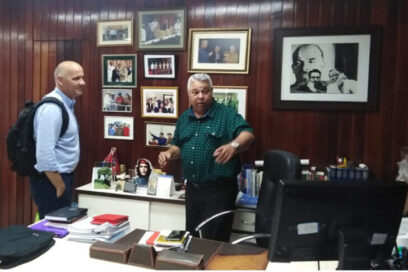 Ulises Guilarte recibe a dirigente comunista de Portugal