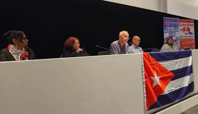 Pro-Cuba panel at the Labour Party Conference. Photo taken from X, Cuban Embassy in the United Kingdom.