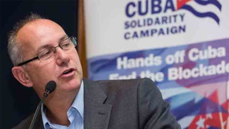 Rob Miller founder of the NGO Cuba Solidarity Campaign. Photo: Prensa Latina